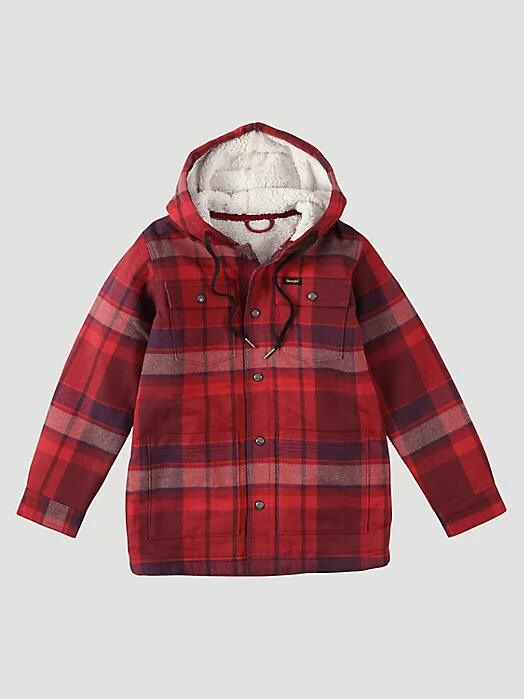 Wrangler Boy's Red Flannel Shirt Jacket