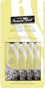 Fussie Cat Tuna Shrimp Puree 4pk