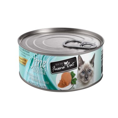 Fussie Cat Fine Dining Mousse Tuna with Pumpkin Entrée Cat Food, 2.47oz