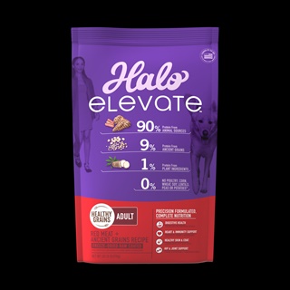 Halo Elevate Healthy Grains Red Meat Recipe Adult Dry Dog Food 20lb