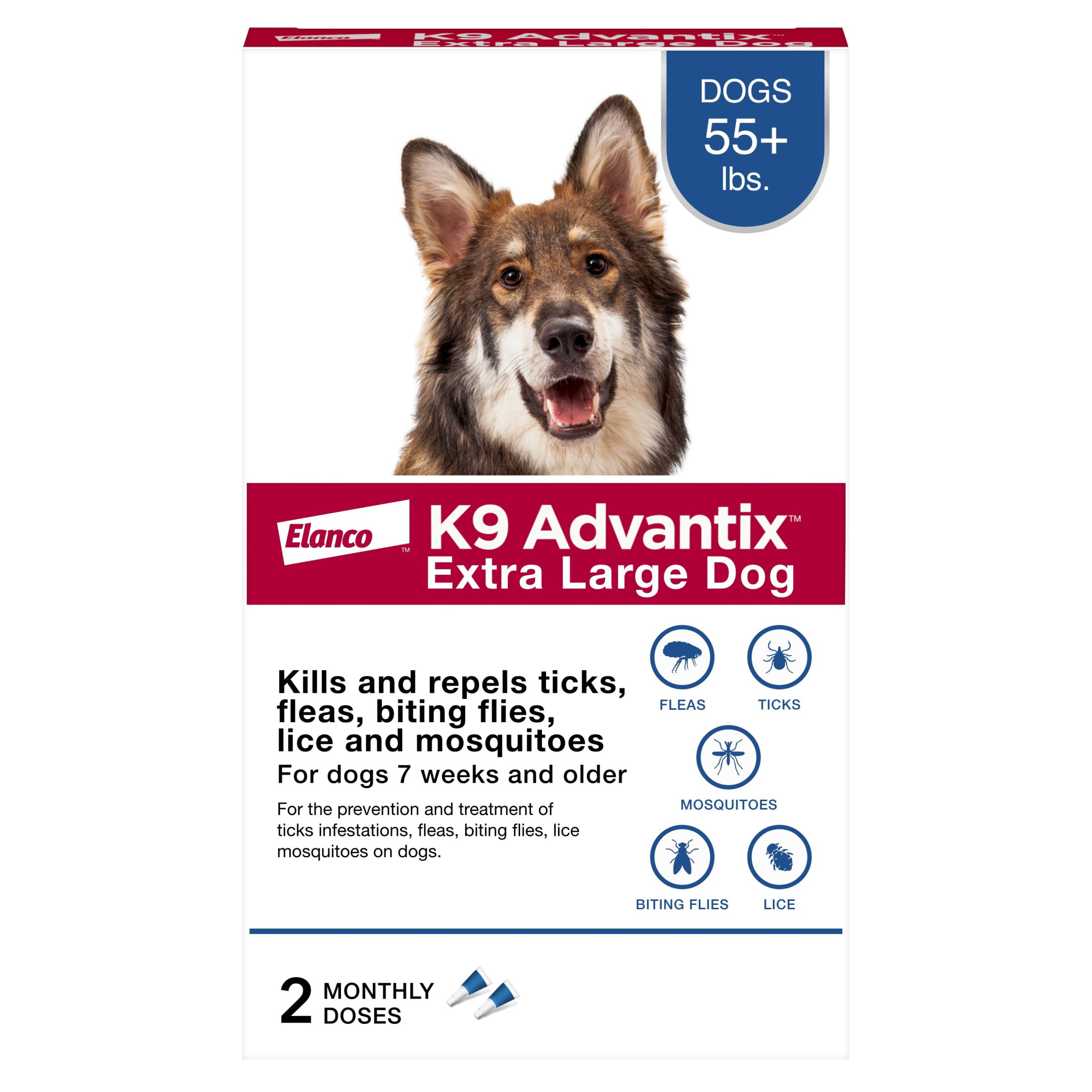 K9 Advantix 56#+ 2dose