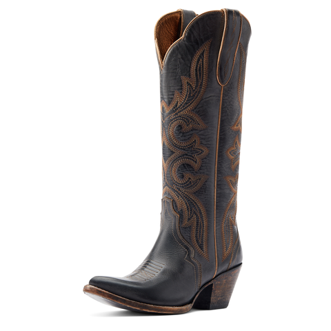 ARIAT WOMEN'S BELINDA STRETCHFIT WESTERN BOOT, BEDUINO BLACK