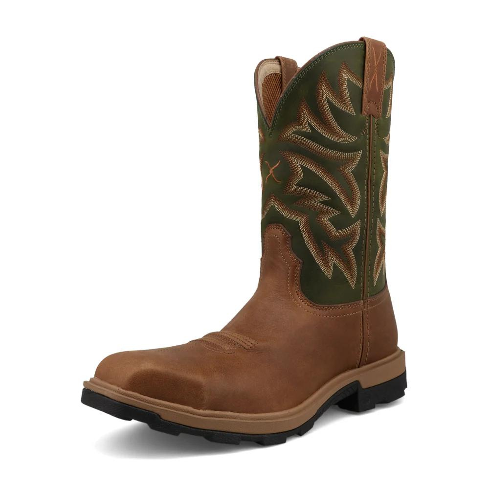 Twisted X Men's 11" Ultralite X Work Boot - Ginger & Olive Branch