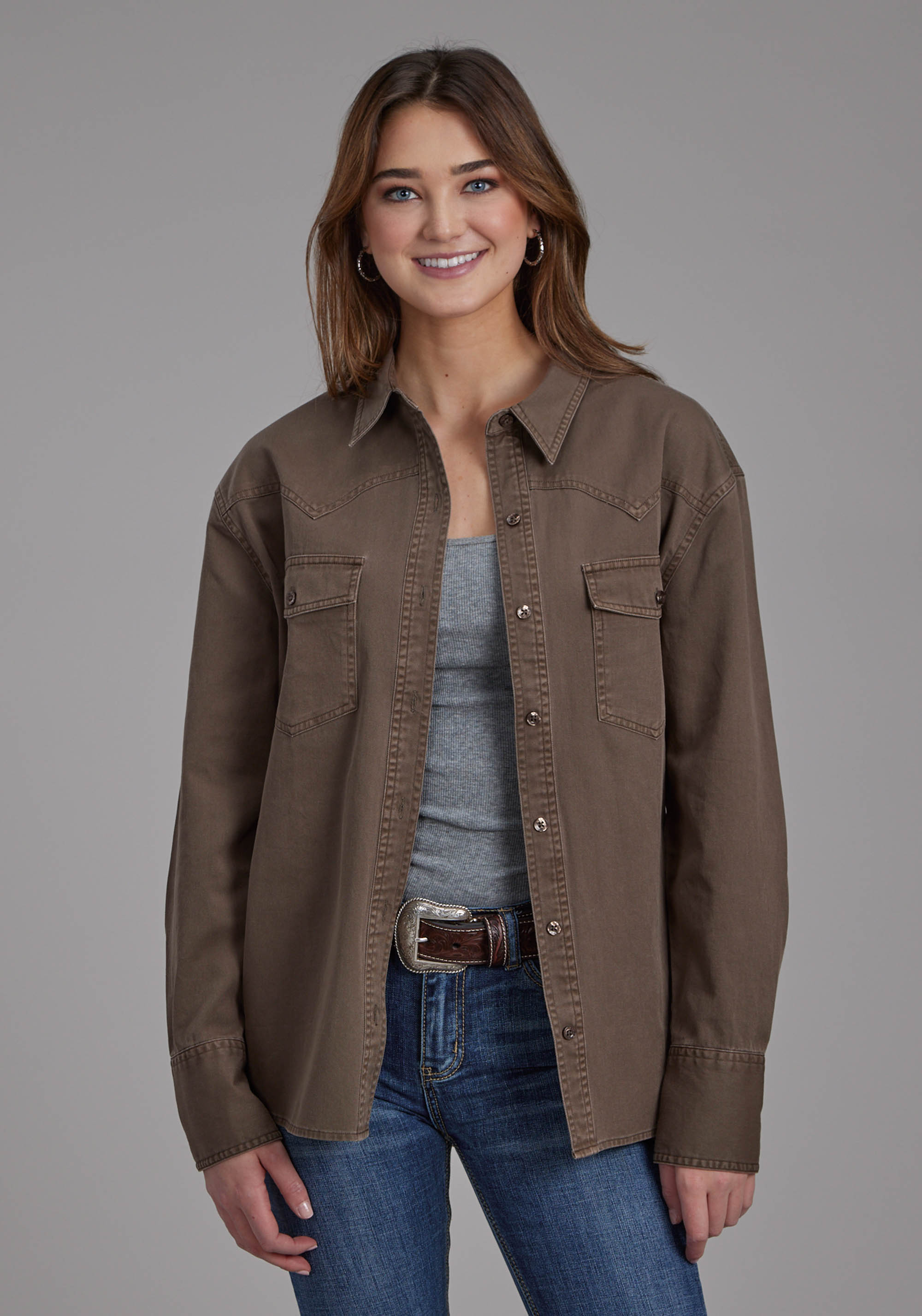 Roper Women's Cotton Twill Western Shirt Jacket