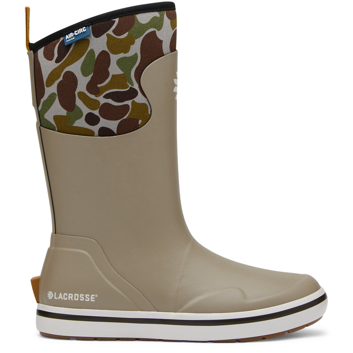 Lacrosse Women's Alpha Deck 12" Rubber Boot - Timber Wolf/Camo