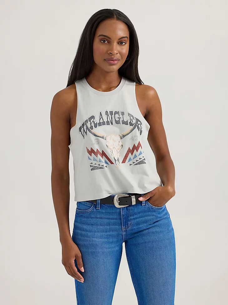 Wrangler Women's Retro Knit Festival Crop Tank