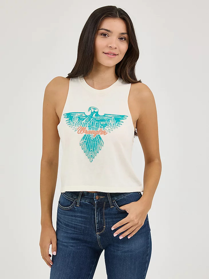 Wrangler Women's Retro Knit Festival Crop Tank