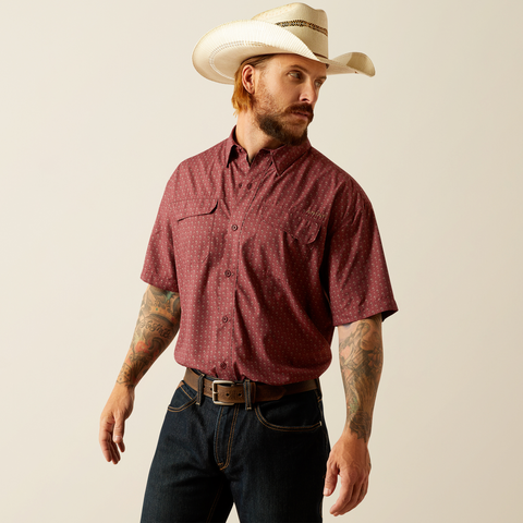 Ariat Men's Venttek Outbound Classic Fit Shirt - Red Mahogany