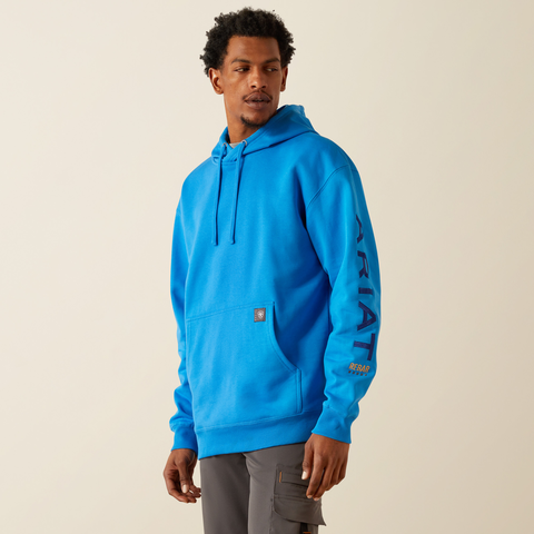 ARIAT MEN'S REBAR GRAPHIC HOODIE - FRENCH BLUE