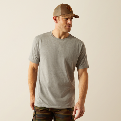 Ariat Men's Rebar Cotton Strong Standard Tshirt - Heather Grey