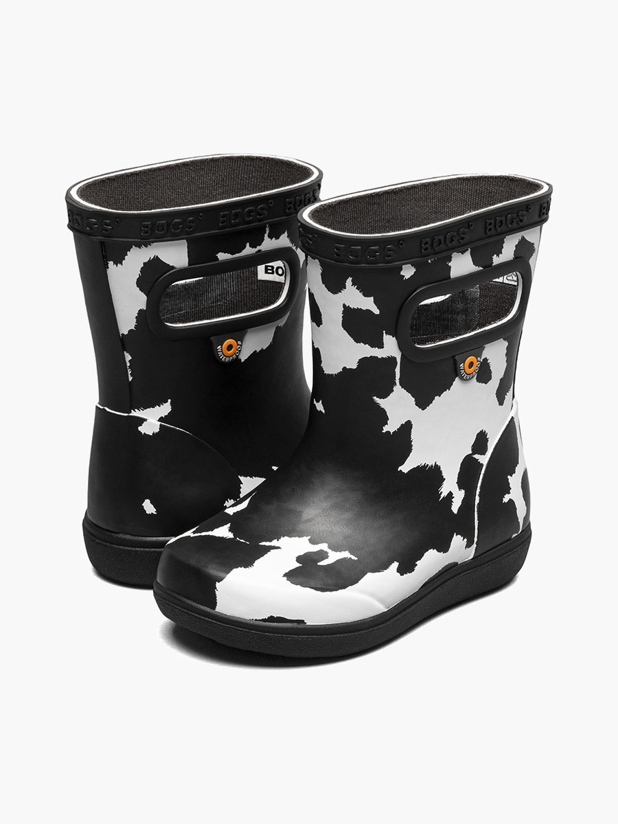 Bogs Kid's Skipper II Cow Print Rubber Boot