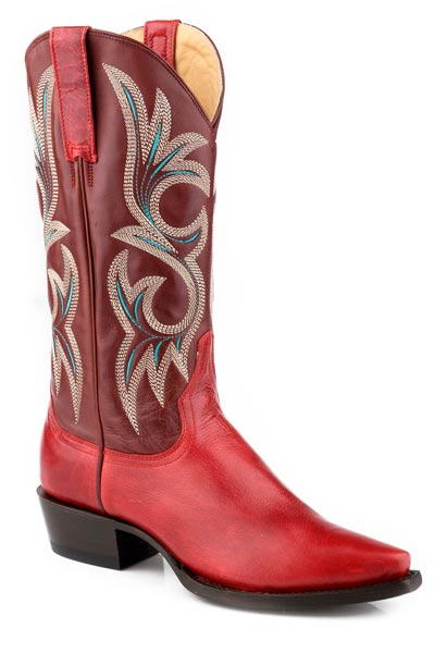 STETSON WOMEN'S LAUREN RED GOAT VAMP 13" WESTERN BOOT