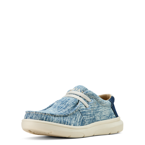 Ariat Youth Denim Hilo Slip-On Shoe - Denim Washed