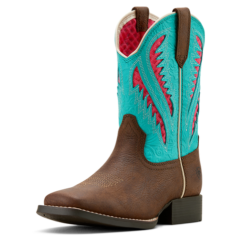 Ariat Youth Quick Draw VentTek Western Boot - Rich Clay