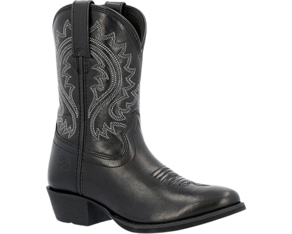 Durango Youth Over The Heel Black Western Boot