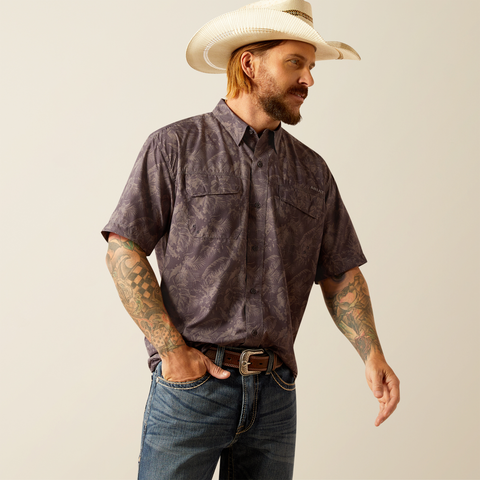 ARIAT MEN'S VENTTEK OUTBOUND CLASSIC FIT SHIRT - NINE IRON