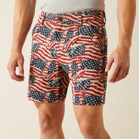 ARIAT MEN'S 7" TEK SHORT - FLAG