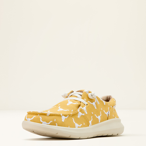 Ariat Women's Hilo Doodle Shoe - Mustard Steer Heads