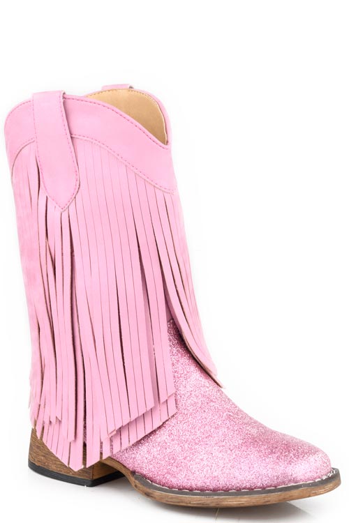Roper Little Kids Pink Double Fringe Boot