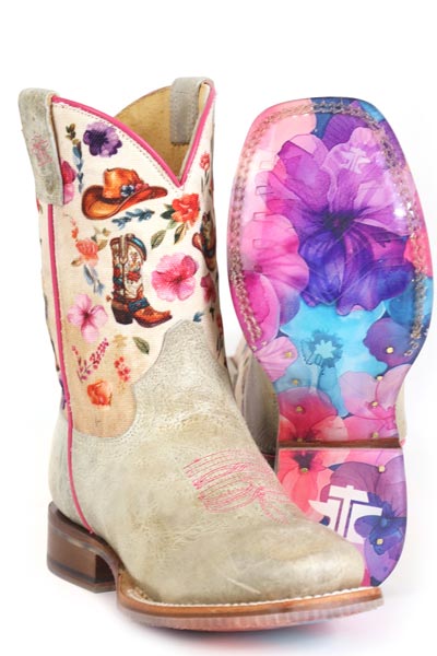 TIN HAUL LITTLE KIDS FLOWER POWER WESTERN BOOT