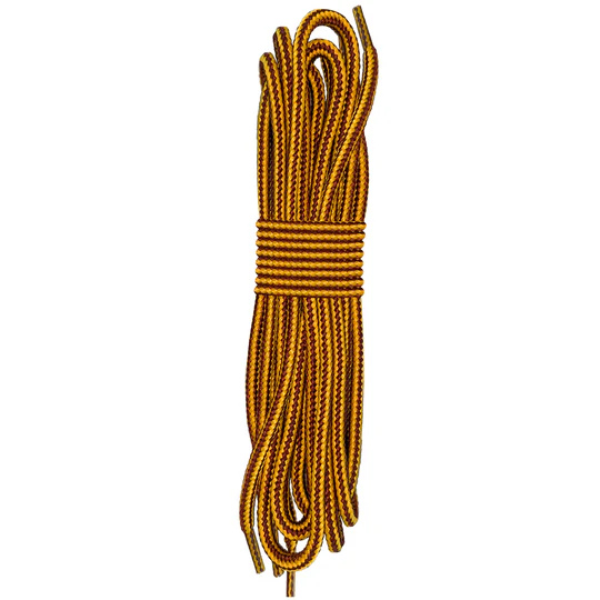 JOBSITE DURABLE BRAIDED BOOT & SHOE LACES - YELLOW/BROWN / 72 INCHES