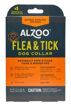 ALZOO NATURAL FLEA AND TICK COLLAR FOR DOGS