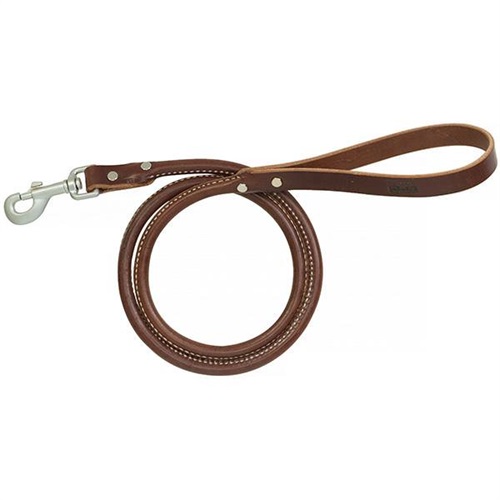 Rolled Leather Leash 4'