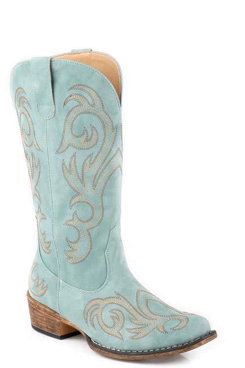 Roper Women's Riley Turqouise Embroidered Western Boot