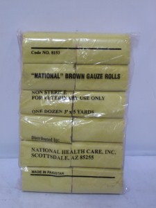 Rolled Brown Gauze 3"