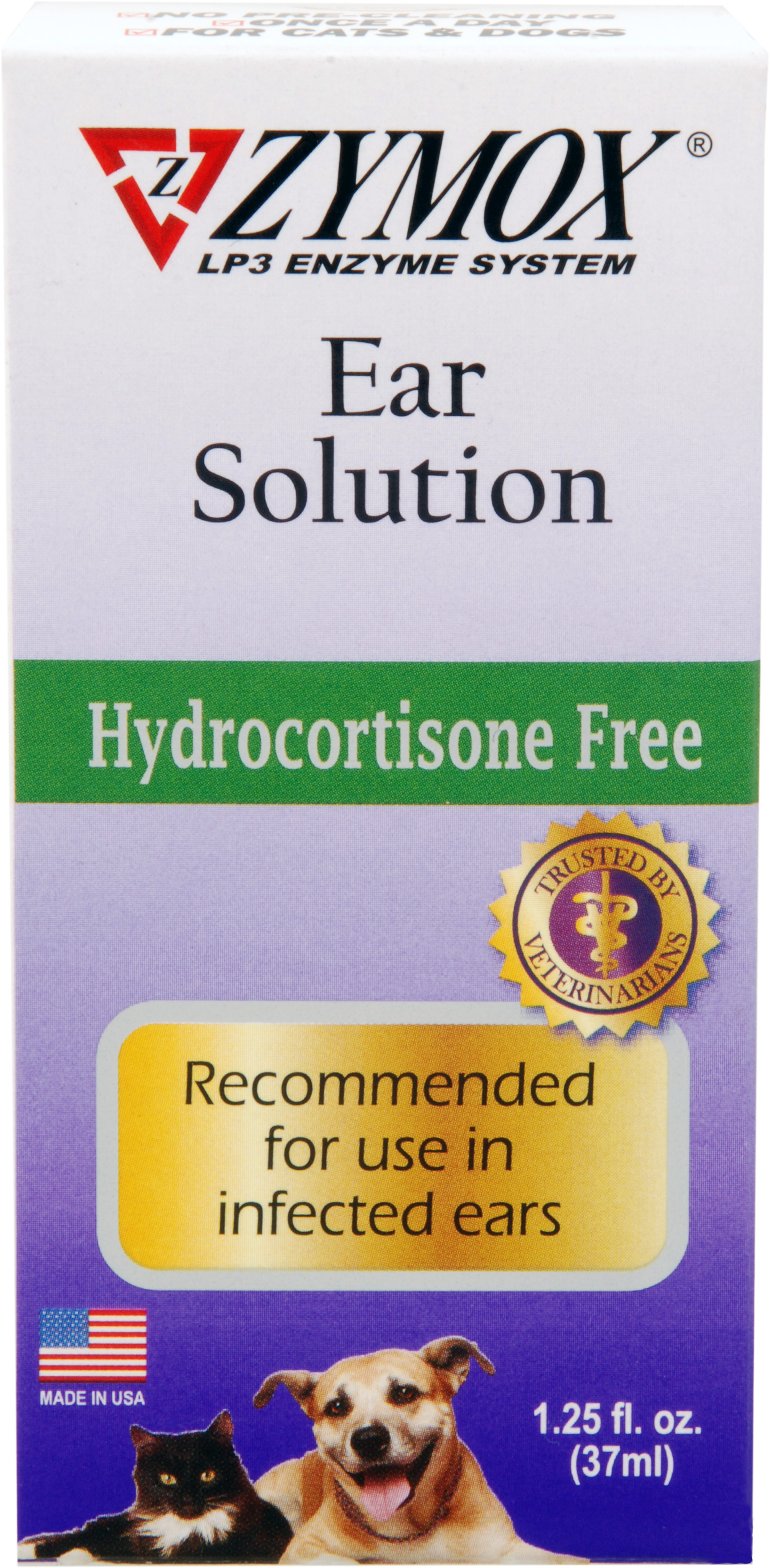 Zymox  Enzymatic Ear Solution Hydrocortisone Free