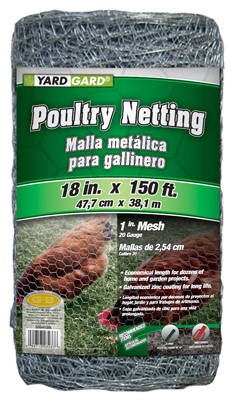 Poultry Netting 20 ga. 1" x 18" x 150'