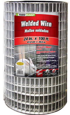 Welded Wire Galvanized 16 ga. 1" x 2" x 24" x 100'