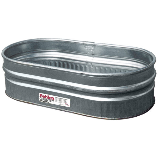 BEHLEN GALVANIZED STOCK TANK ROUND-END 2' X 1' X 4' APPROX. 44 GAL.
