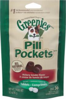 Greenies Pill Pocket Tablet  Hickory 3.2 oz