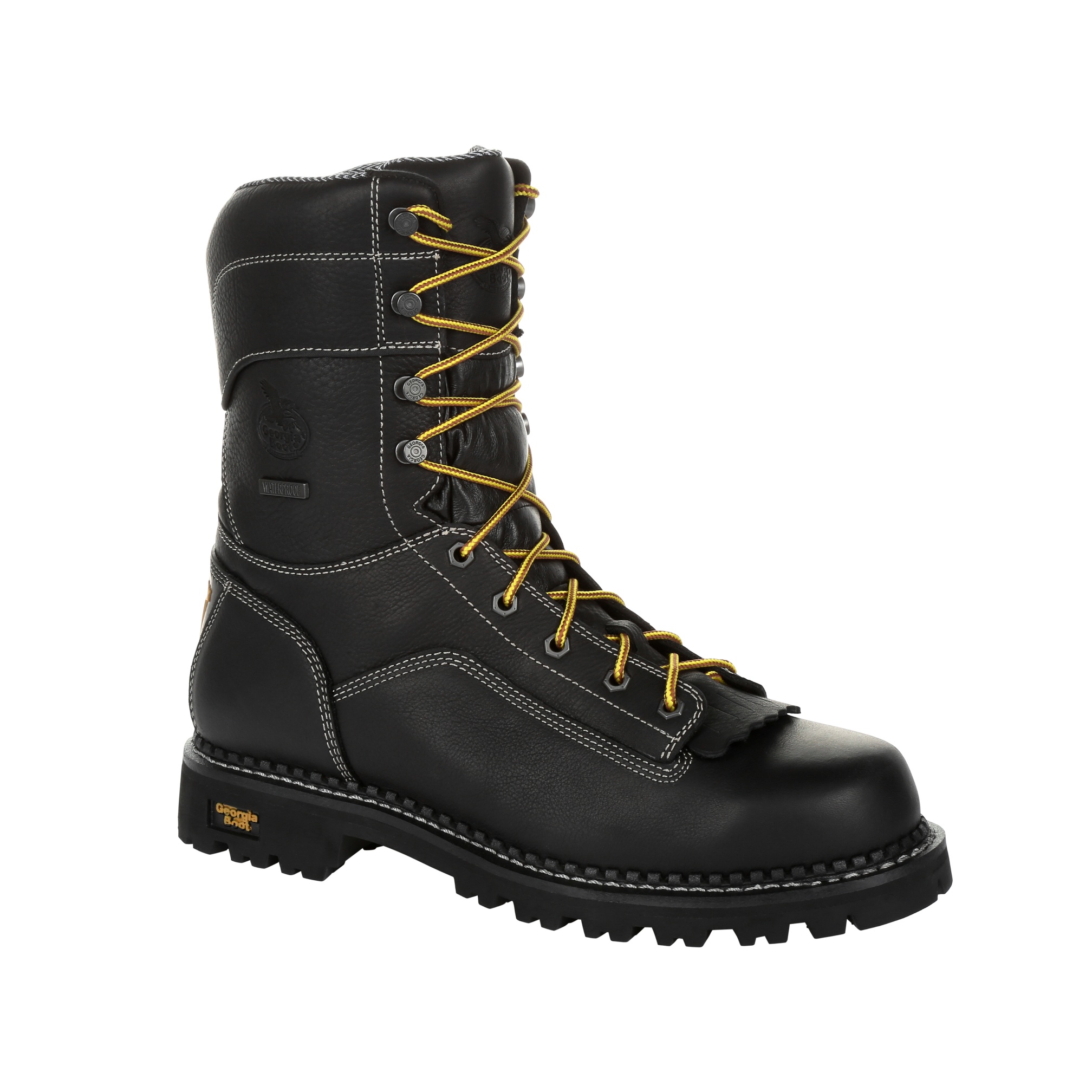 Georgia Black Low Logger Boot